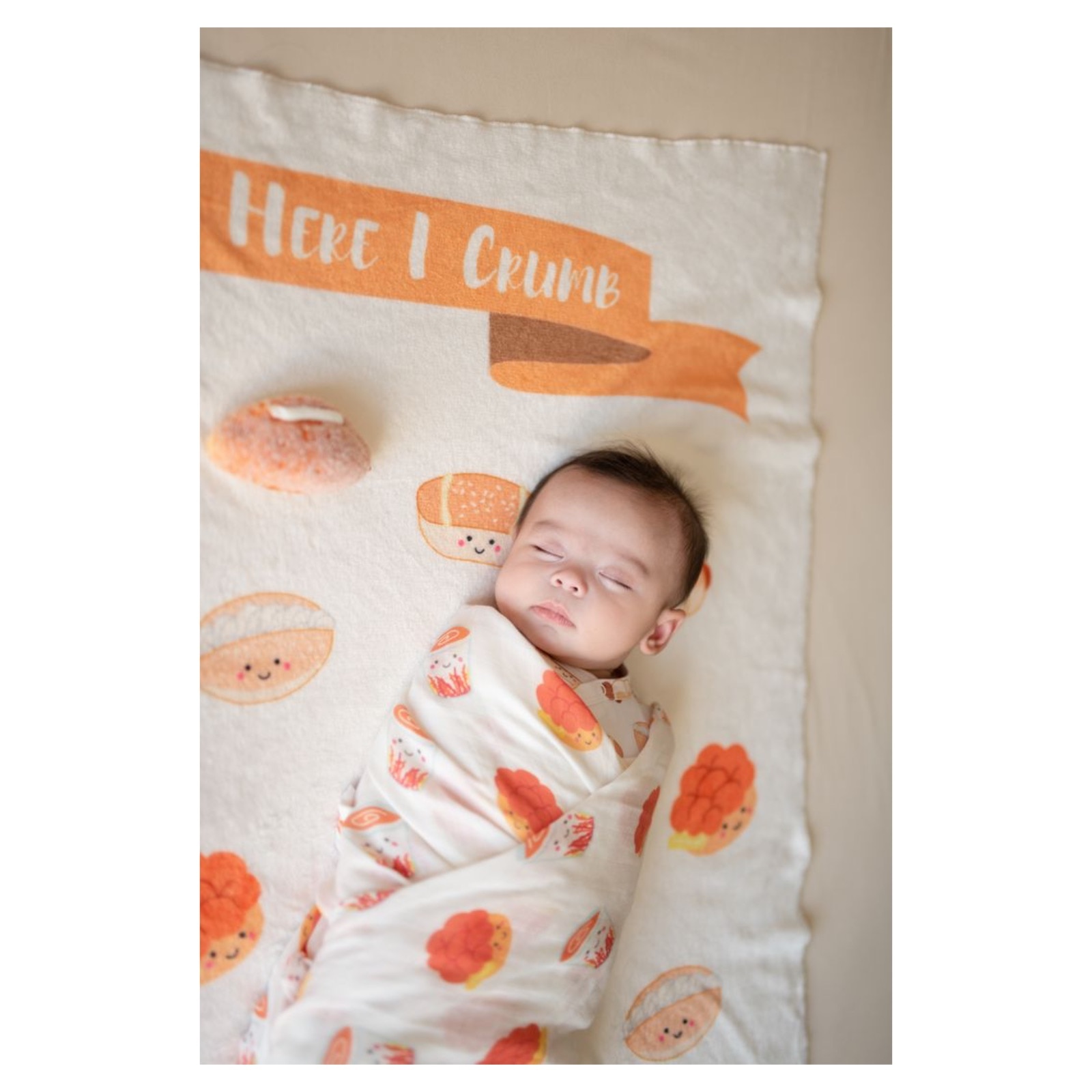 The Wee Bean Fleece Milestone Blanket for Baby Photography